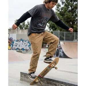 Empyre Pants Baggy Cotton Tan Skate Size 33 Skate Y2K